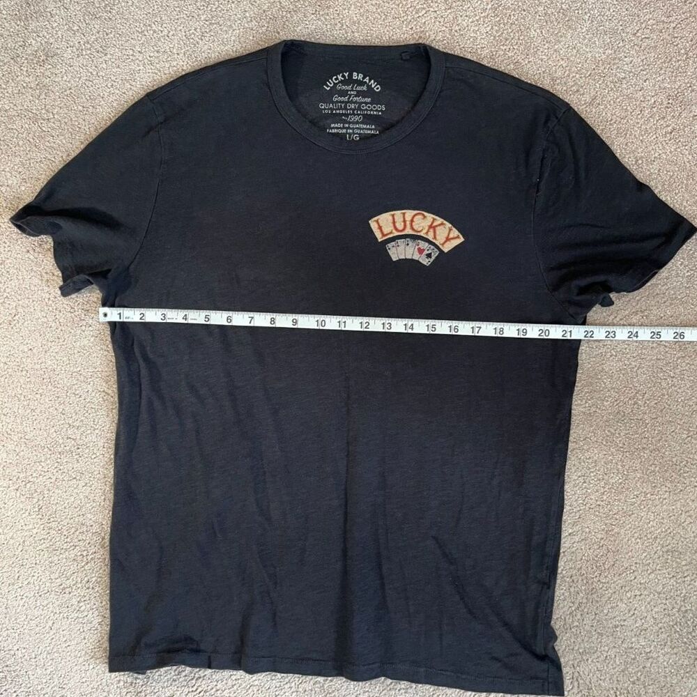 Lucky Brand Men's Aces Over Eights Black Graphic T-Shirt, Size Large - Picture 4 of 6